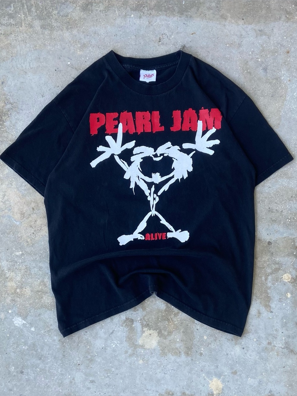 Vintage 1991 Pearl Jam Alive Stickman T Shirt Large Philcos Tag Grunge Ten Band